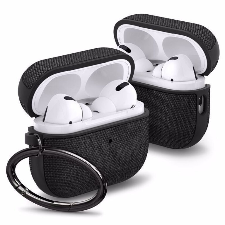 Spigen Urban Fit Θήκη Σιλικόνης με Γάντζο σε Μαύρο χρώμα για Apple AirPods Pro 2
