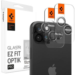Spigen Lens Protector Ez Fit Glas.tr Optik Pro 2pcs Προστασία Κάμερας Tempered Glass για το Apple iPhone 15/15 Plus/14/14 Plus.