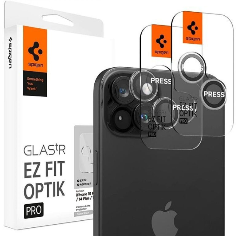 Spigen Lens Protector Ez Fit Glas.tr Optik Pro 2pcs Προστασία Κάμερας Tempered Glass για το Apple iPhone 15/15 Plus/14/14 Plus.