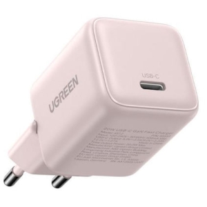 Ugreen Φορτιστής Χωρίς Καλώδιο GaN με Θύρα USB-C 20W Power Delivery Ροζ (X512)