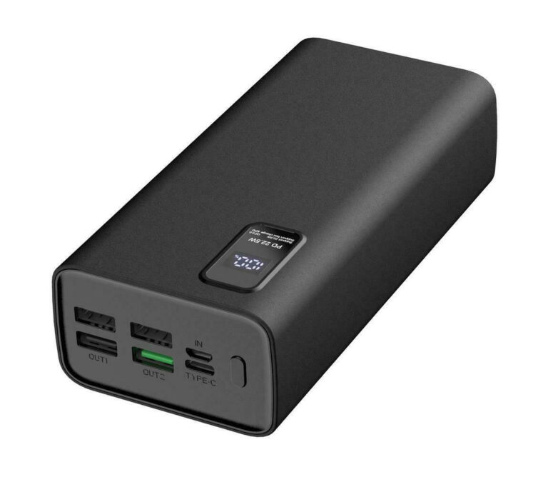 Platinet PL0415 Power Bank 30000mAh 22.5W με 4 Θύρες USB-A και Θύρα USB-C Power Delivery / Quick Charge 3.0 Μαύρο