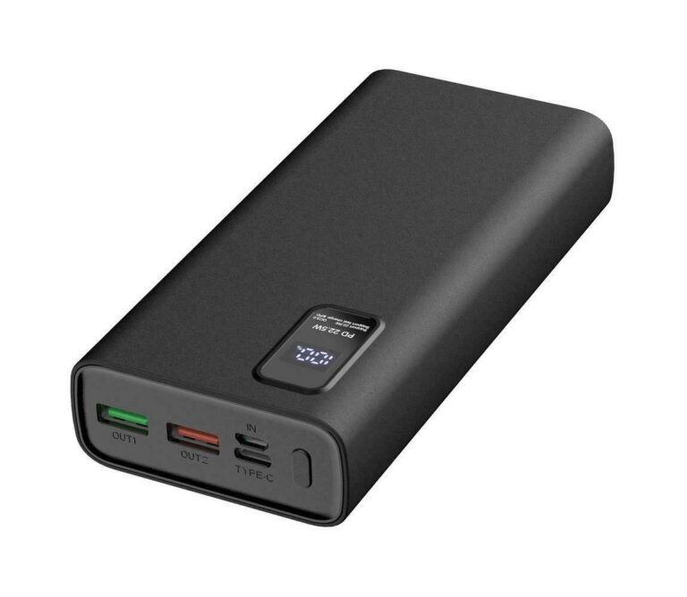 Platinet PL0412 Power Bank 20000mAh 22.5W με 2 Θύρες USB-A και Θύρα USB-C Power Delivery / Quick Charge 3.0 Μαύρο