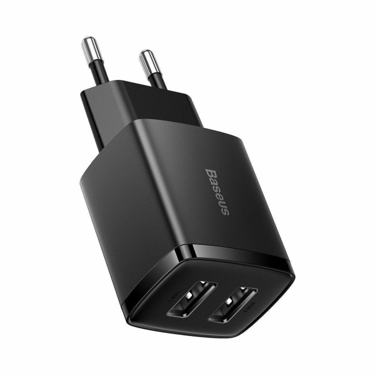Baseus Φορτιστής Χωρίς Καλώδιο με 2 Θύρες USB-A 10.5W Μαύρος