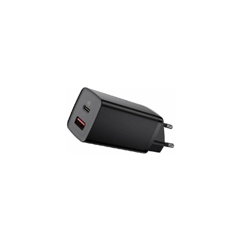 Baseus Φορτιστής Χωρίς Καλώδιο GaN με Θύρα USB-A και Θύρα USB-C 65W Quick Charge 3.0 Μαύρος