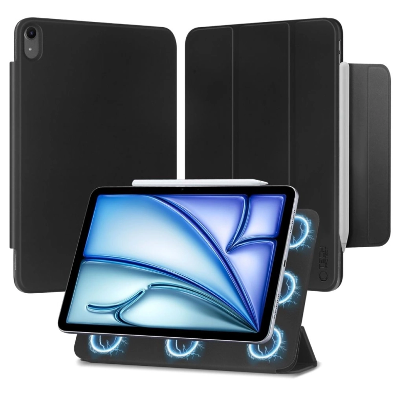 Tech-Protect Flip Cover Σιλικόνης / Πλαστικό Μαύρο (iPad Air 2020/2022)