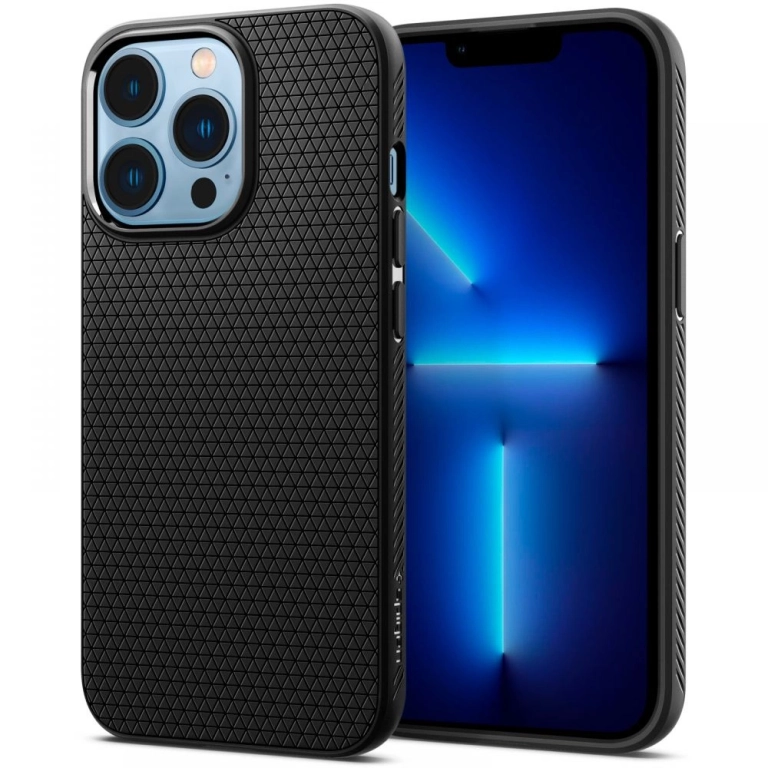Spigen Liquid Air Back Cover Σιλικόνης Μαύρο (iPhone 13 Pro)