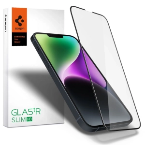 Spigen GLAS.tR Slim 2.5D Full Face Tempered Glass (iPhone 16e / 14 / 13 / 13 Pro)