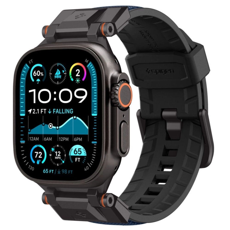 Spigen Durapro Armor Λουράκι Σιλικόνης Navy Μπλε (Apple Watch 6, 7, 8, 9, 10, SE, Ultra 1, 2)