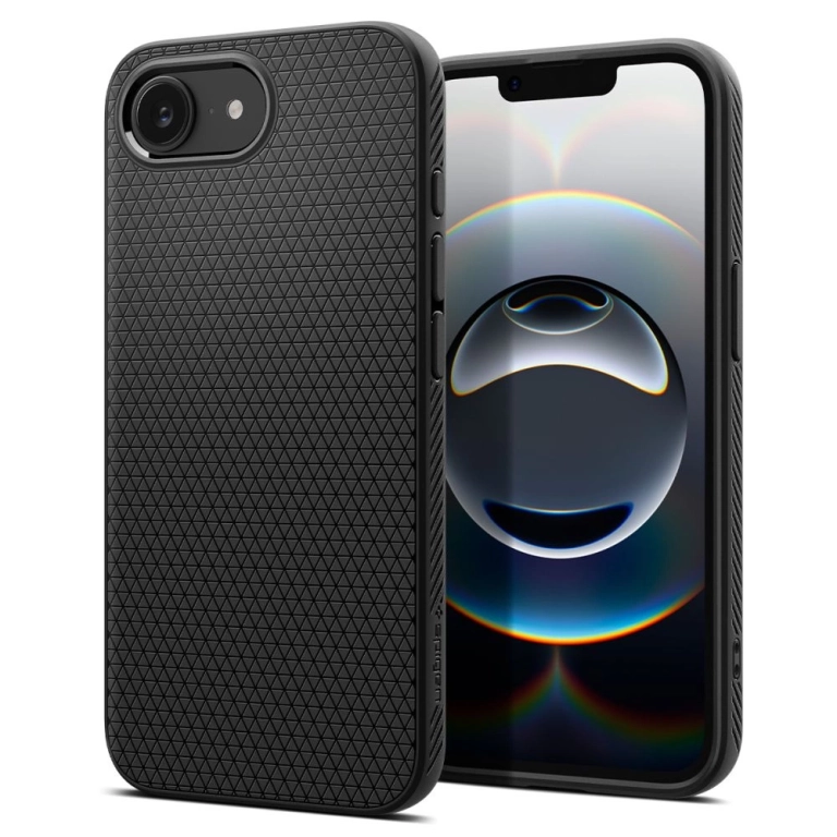 Spigen Liquid Air Back Cover Tempered Glass Ανθεκτικό Μαύρο (iPhone 16e)