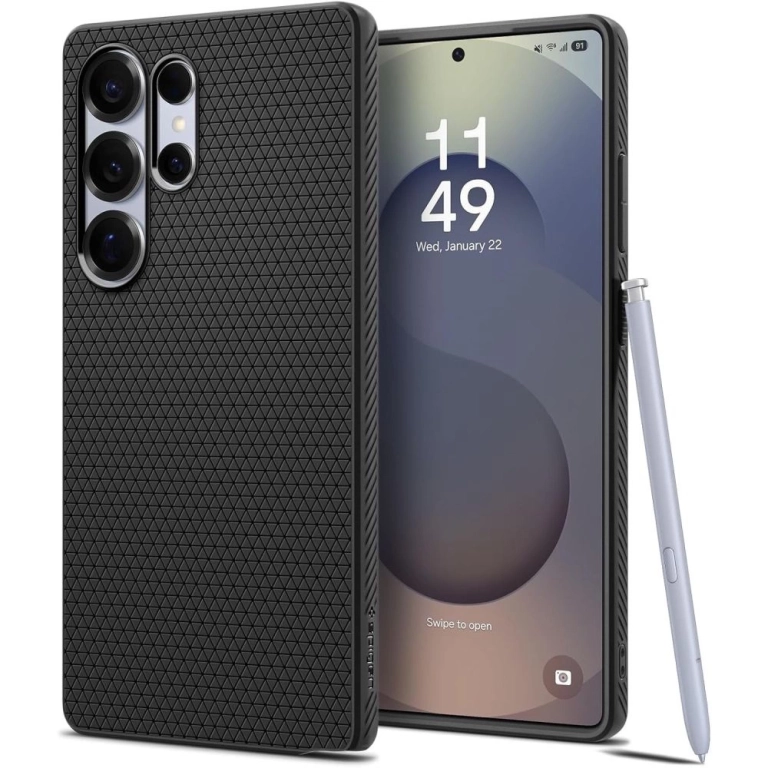 Spigen Back Cover Πλαστικό Ανθεκτικό Μαύρο (Galaxy S25 Ultra)