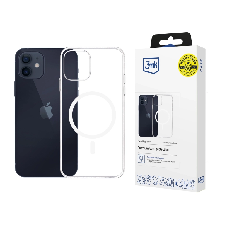 3MK MagCase Back Cover Σιλικόνης 1.5mm Διάφανο (iPhone 12 / 12 Pro)