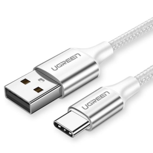 Ugreen Us288 Braided USB 2.0 Cable USB-C male - USB-A Γκρι 1m