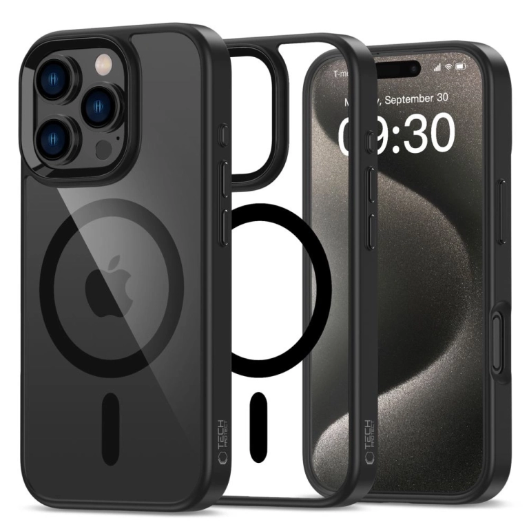 Tech-Protect Magmat Back Cover Πλαστικό Black / Clear (iPhone 16 Pro Max)