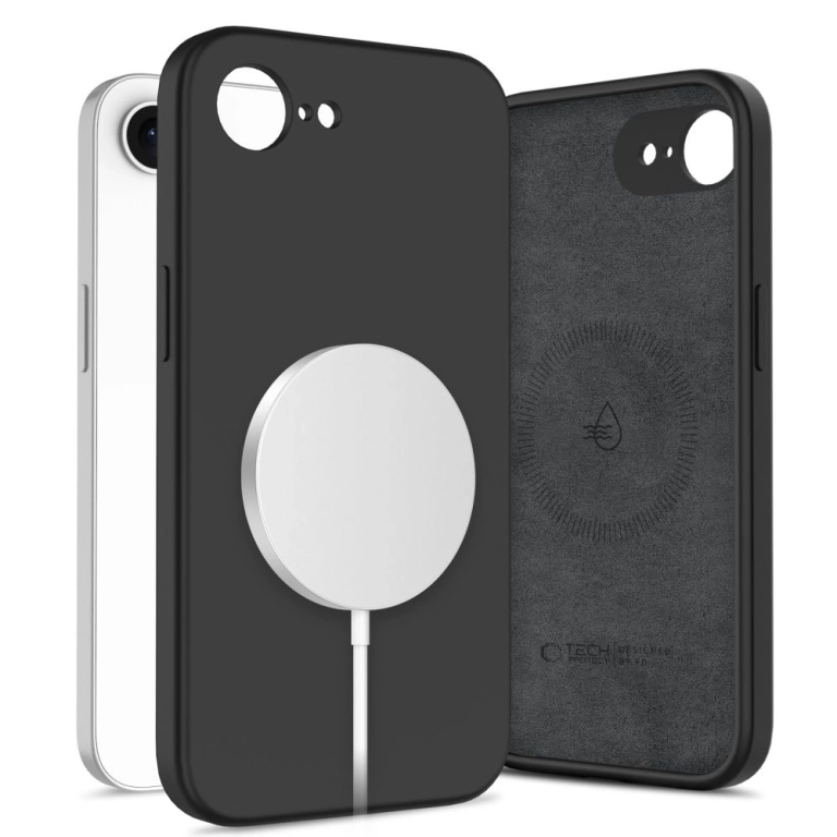 Tech-Protect Liquid Back Cover Σιλικόνης Μαύρο (Apple iPhone 16e)