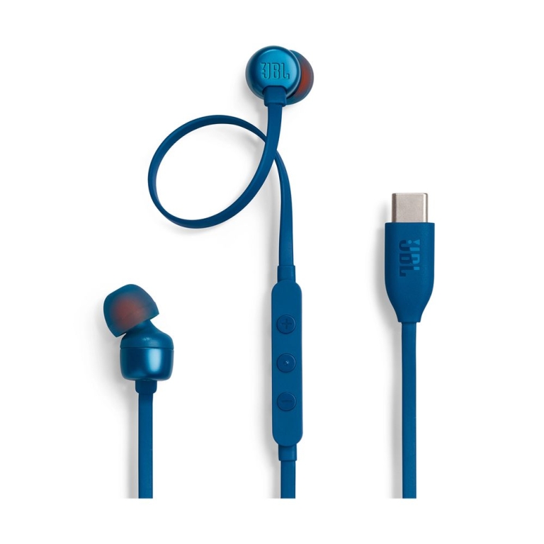 JBL Tune 310C In-ear Handsfree Ακουστικά με Βύσμα USB-C Μπλε