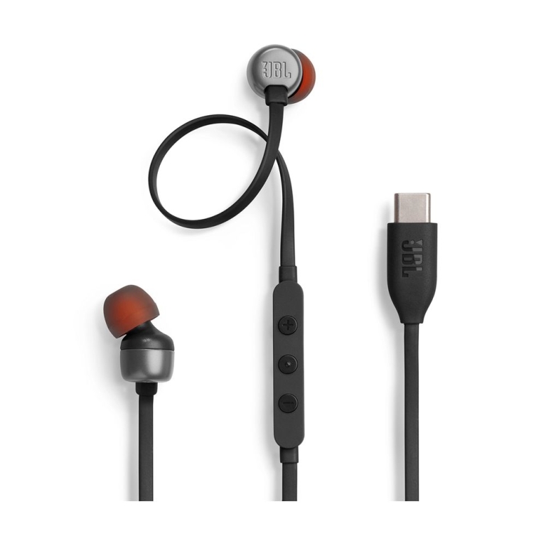 JBL Tune 310c In-ear Handsfree Ακουστικά με Βύσμα USB-C Μαύρο