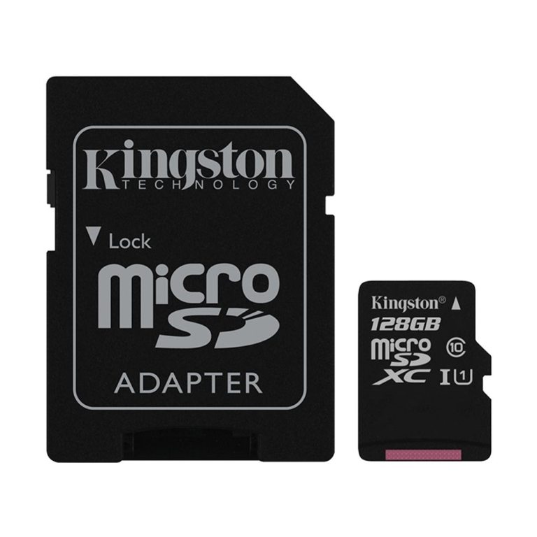 Kingston Canvas Select Plus microSDXC 128GB Class 10 U1 V10 A1 UHS-I με αντάπτορα