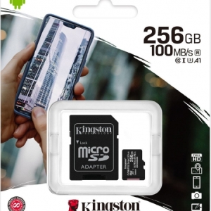 Kingston Canvas Select Plus microSDXC 256GB Class 10 U3 V30 A1 UHS-I με αντάπτορα