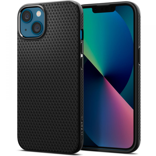 Spigen Liquid Air Back Cover Σιλικόνης Matte Black (iPhone 13)