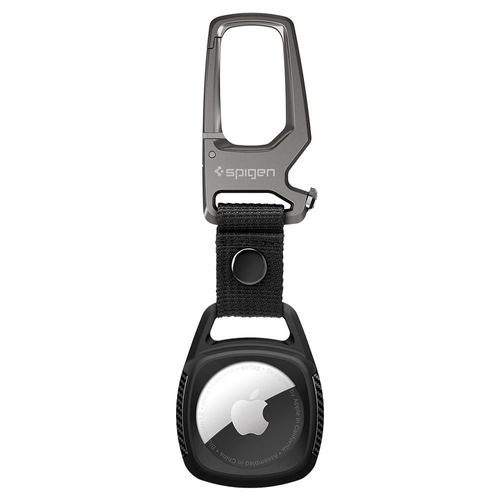 Spigen Rugged Armor Θήκη Μπρελόκ για AirTag σε Matte Black χρώμα