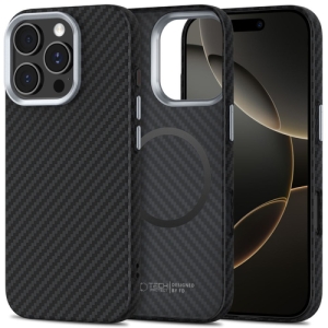 Tech-Protect Ion Carbon Back Cover Ασημί (iPhone 16 Pro)