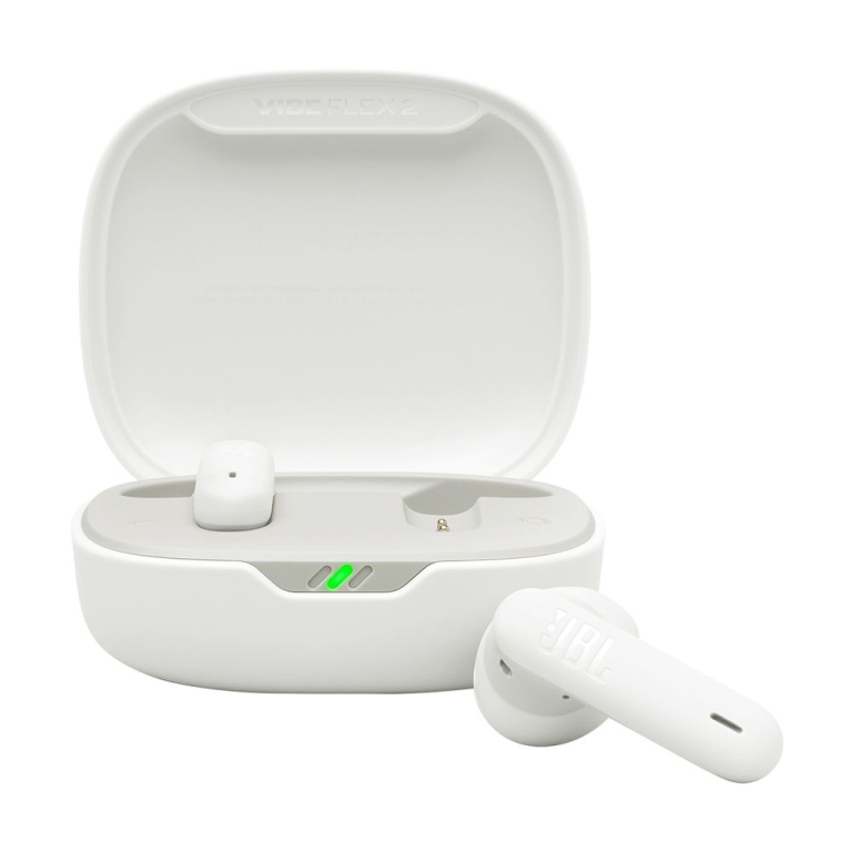 JBL Wave Flex 2 Earbud Bluetooth Handsfree Ακουστικά με Αντοχή στον Ιδρώτα και Θήκη Φόρτισης Λευκά