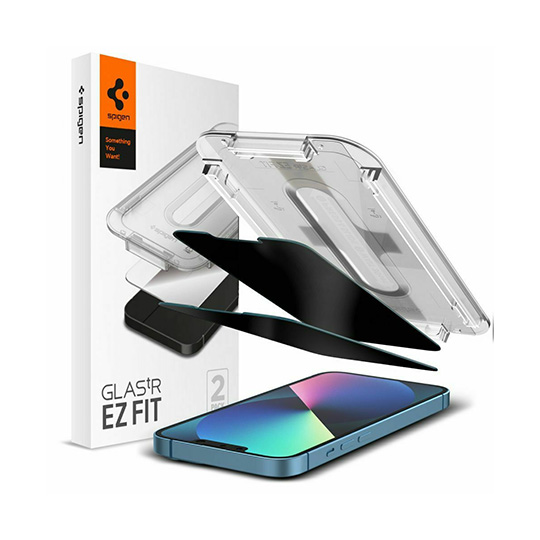 Spigen GLAStR EZ Fit Privacy Screen Protector iPhone 17e/16e/14/13 Pro/13 2-Pack