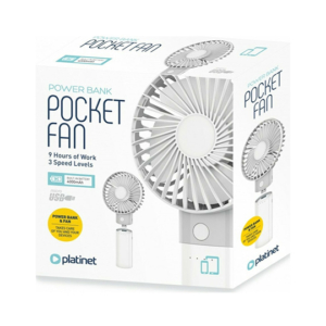 Platinet Ανεμιστηράκι USB Επαναφορτιζόμενο 4000mAh Λευκό