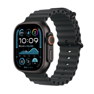 Smartwatches Apple Watch Ultra 2 2024 Titanium 49mm Αδιάβροχο με eSIM και Παλμογράφο (Black με Black Ocean Band)